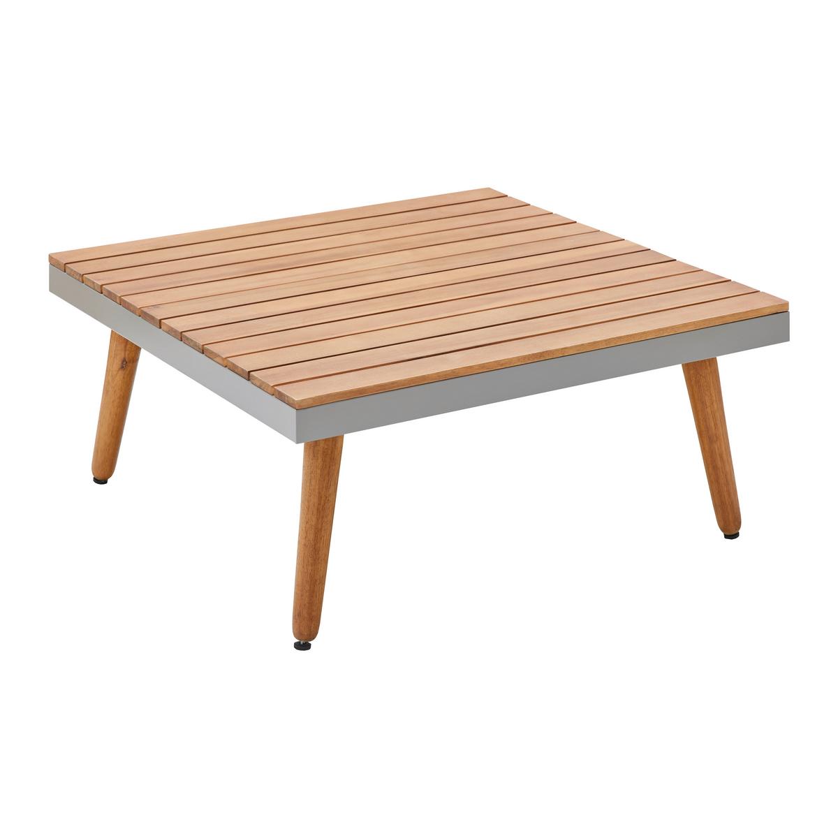 Zahradní sedací souprava LANCIANO - šedá/tmavě šedá, Moderní, kov/dřevo (257/68/74cm) - Bessagi Garden