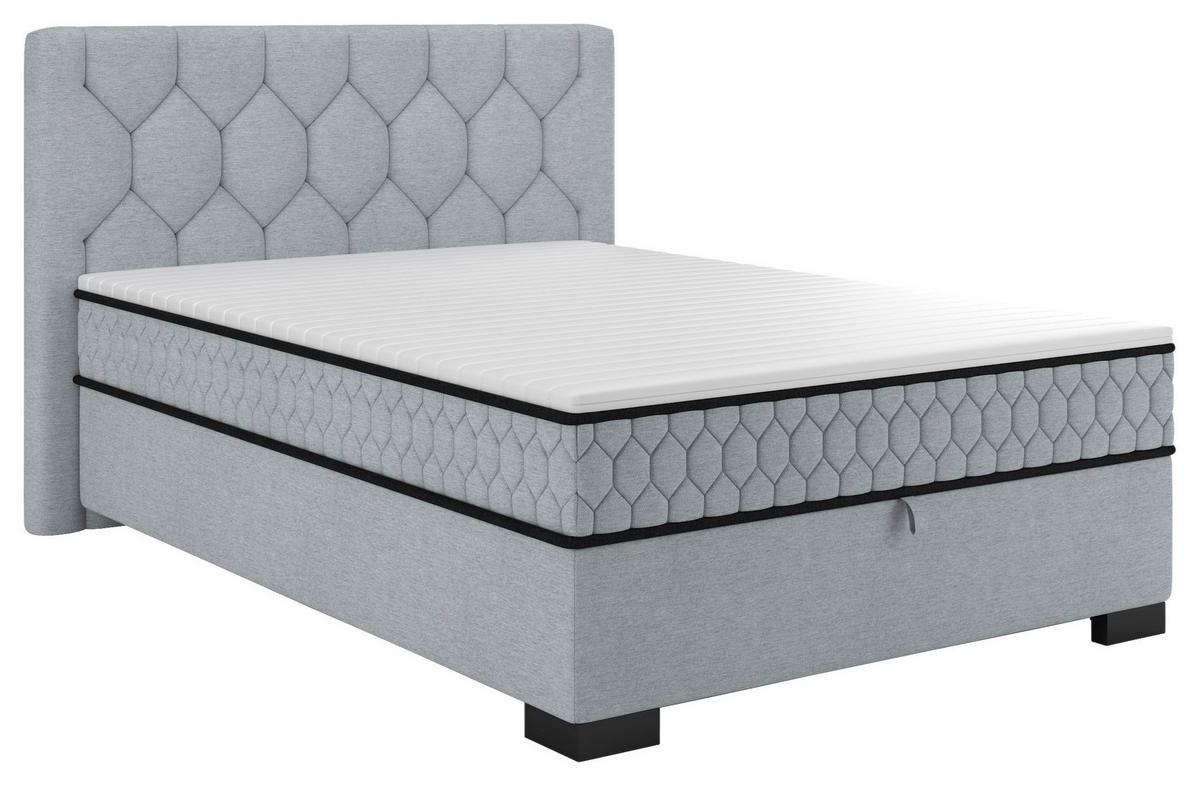 Americká postel MAYA D 100/200 cm, šedá - šedá/černá, Konvenční, dřevo/kompozitní dřevo (100/200cm) - Mömax