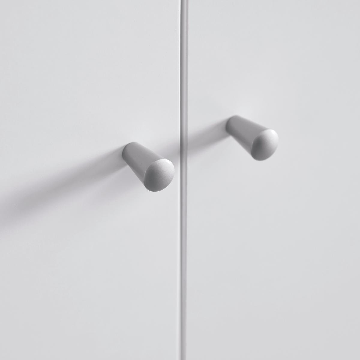 Šatní skříň MILO šírka 115 cm - bílá/barvy stříbra, Moderní, kov/dřevo (115/176/55cm) - Bessagi Home