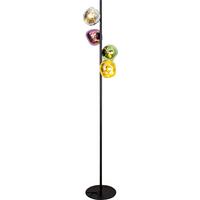 Stehleuchte Canopus Multicolor D: 28 cm - Multicolor/Schwarz, Basics, Glas/Metall (28/160cm)