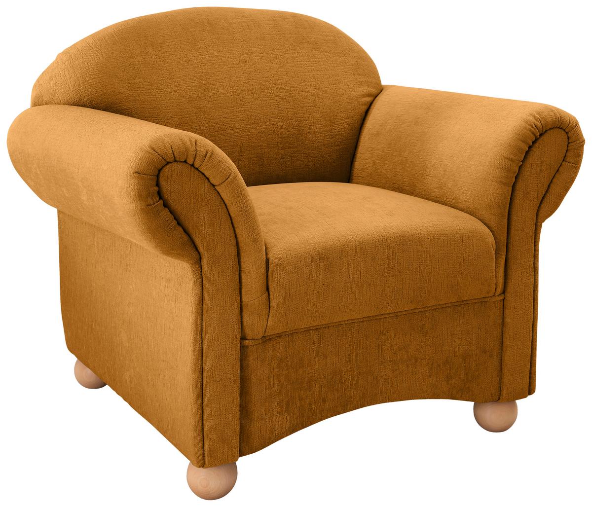 Sessel Torello Goldfarben B: 90cm - Wildeiche/Goldfarben, KONVENTIONELL, Textil (90/84/80cm) - Livetastic