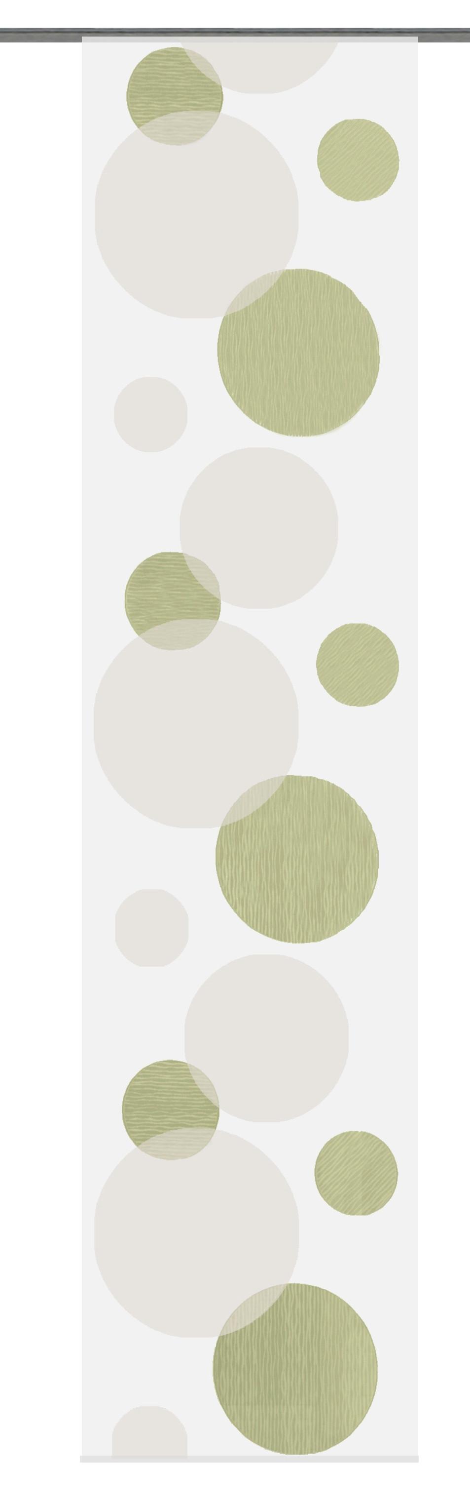 Flächenvorhang Yvette Grün - Grün, KONVENTIONELL, Textil (60/245cm) - Schmidt W. Gmbh