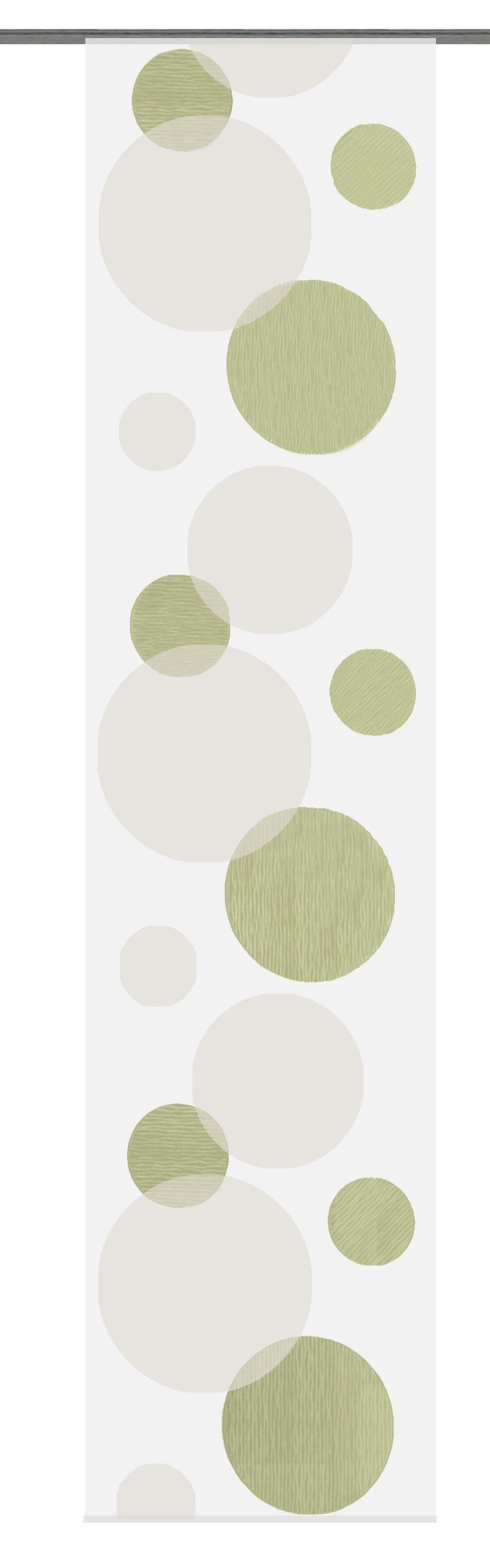 Flächenvorhang Yvette Grün - Grün, KONVENTIONELL, Textil (60/245cm) - Schmidt W. Gmbh