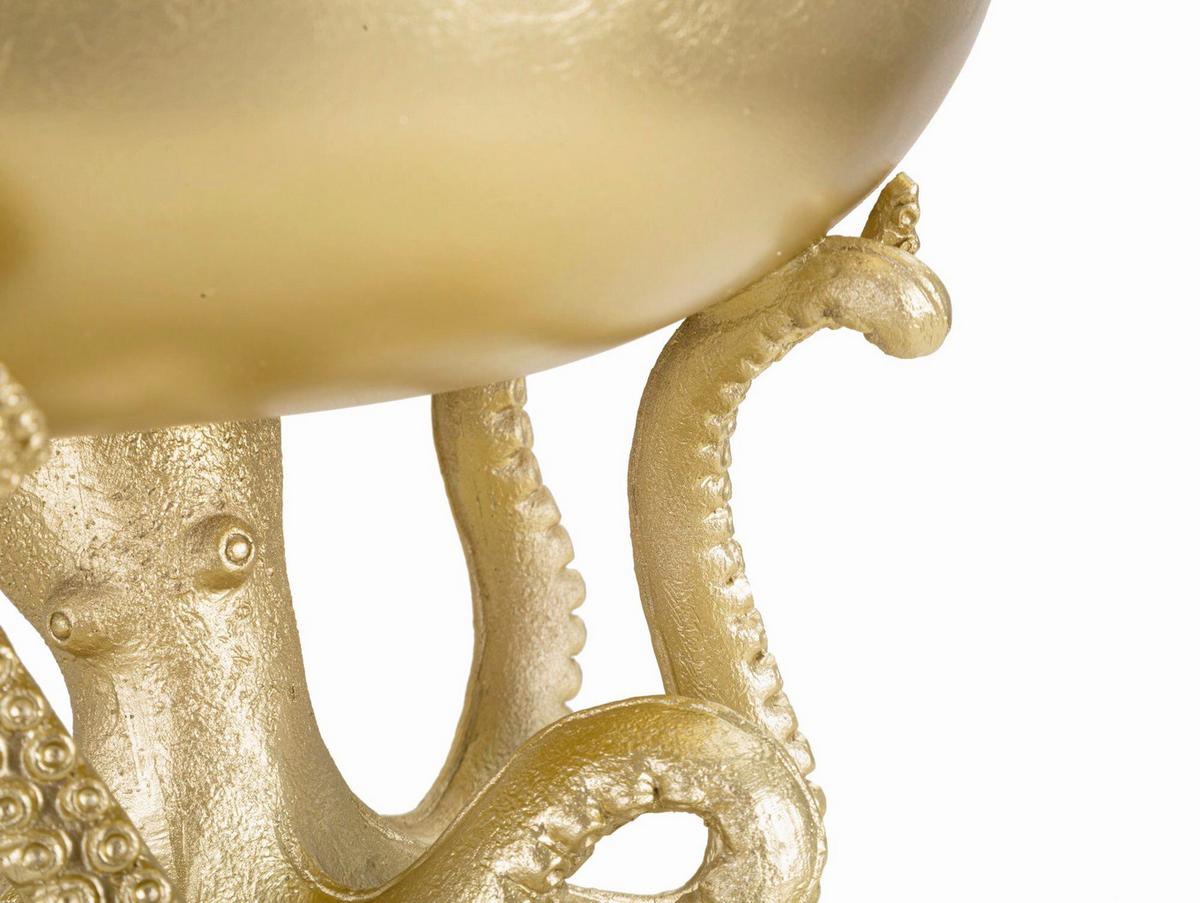 Skulptur Octopus Tray Goldfarben, B: 30 cm - Goldfarben, Basics, Kunststoff (30/18/30cm)