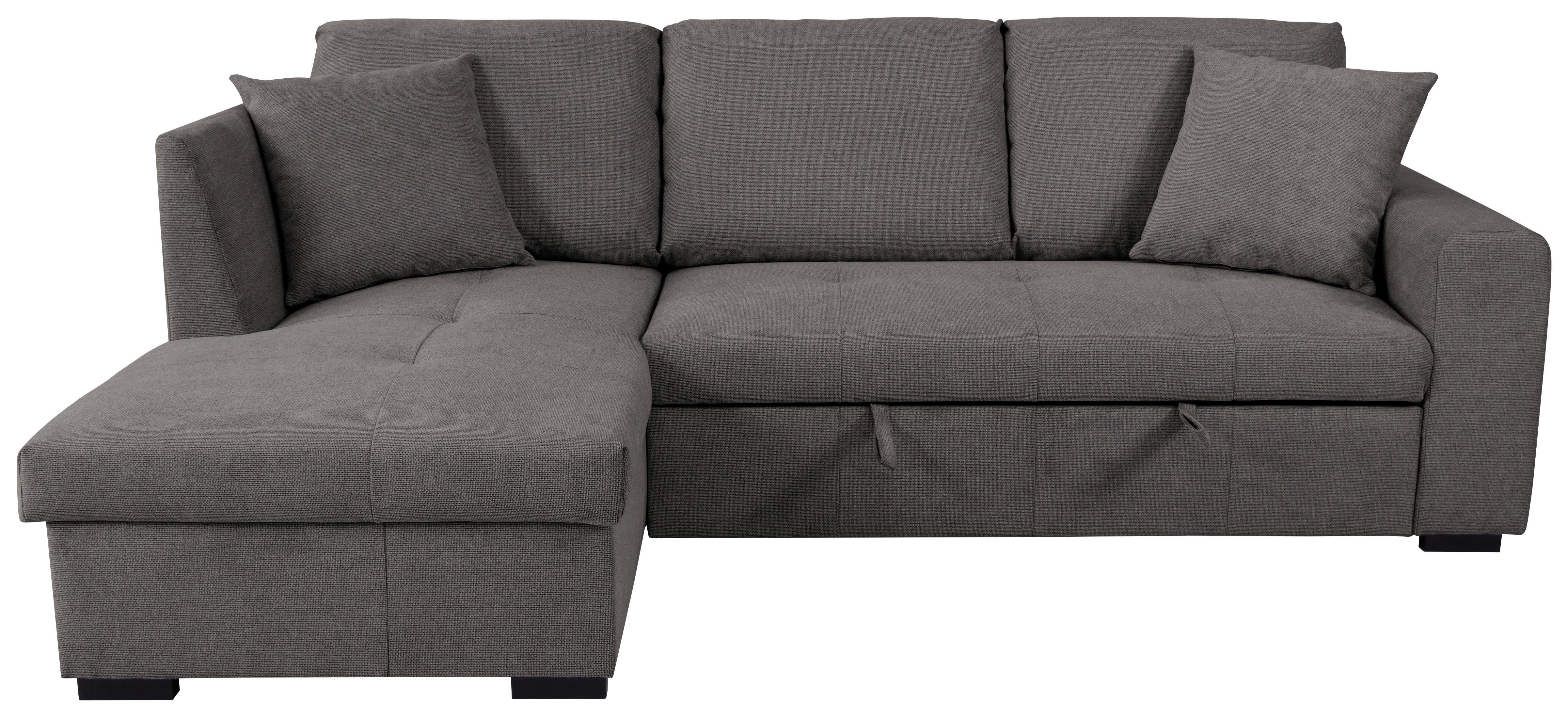 Ecksofa Lukas Dunkelgrau S: 158x239 cm