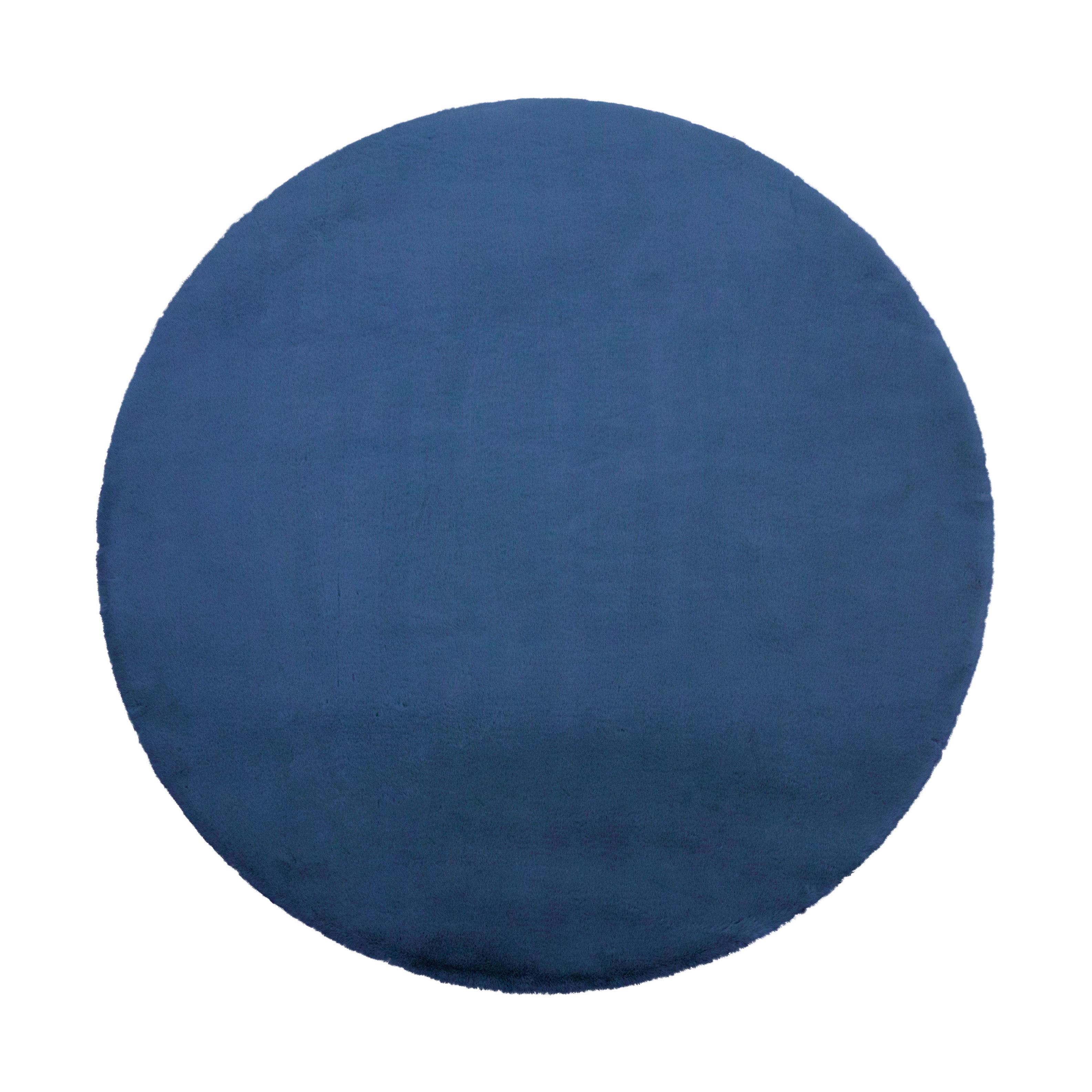 UMELÁ KOŽUŠINA CAROLINE 5 - modrá, Modern, textil (120cm) - Mömax