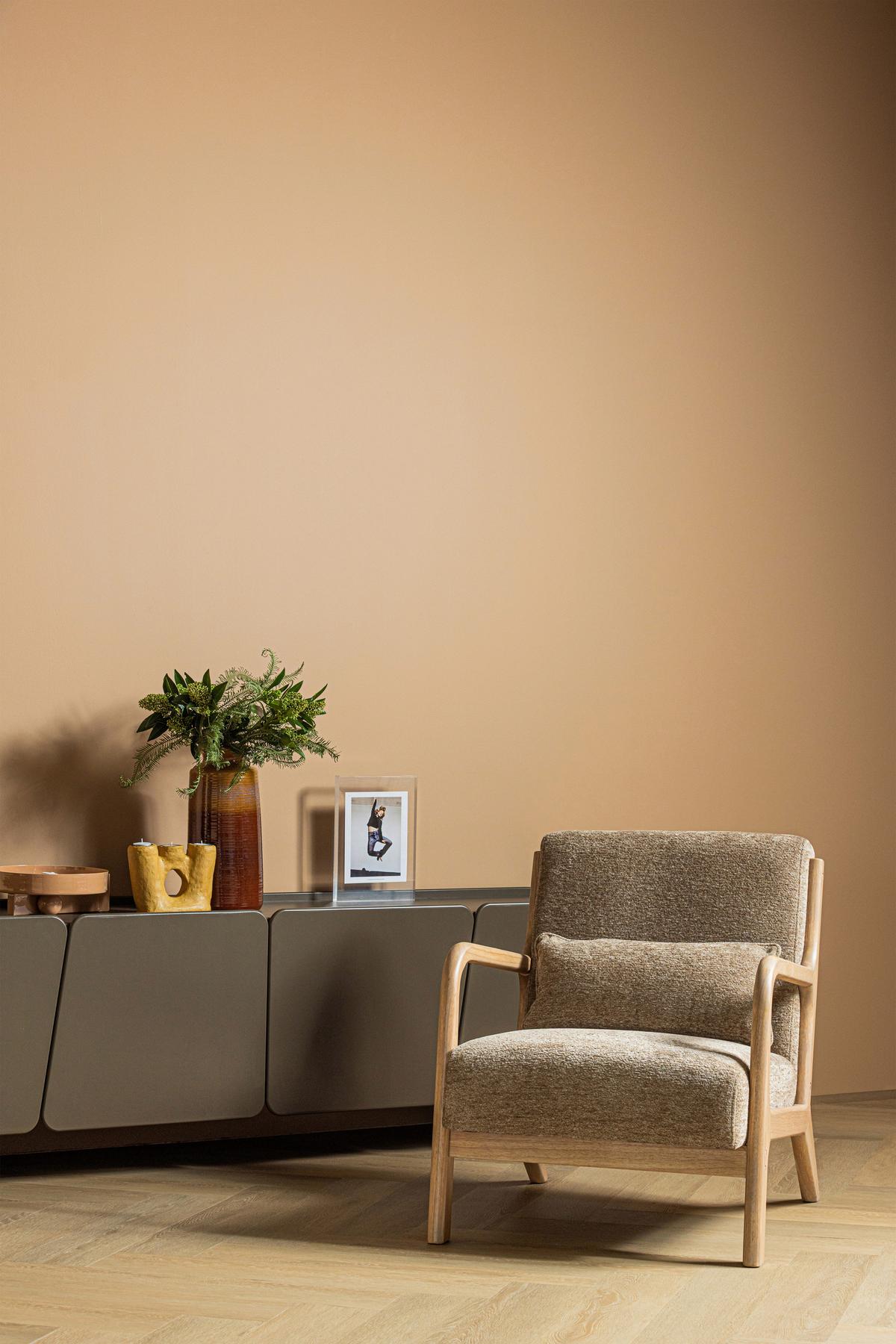 SESSEL Mark Sandfarben B: 67cm - Sandfarben/Naturfarben, MODERN, Holz/Textil (67/75/82cm) - Livetastic