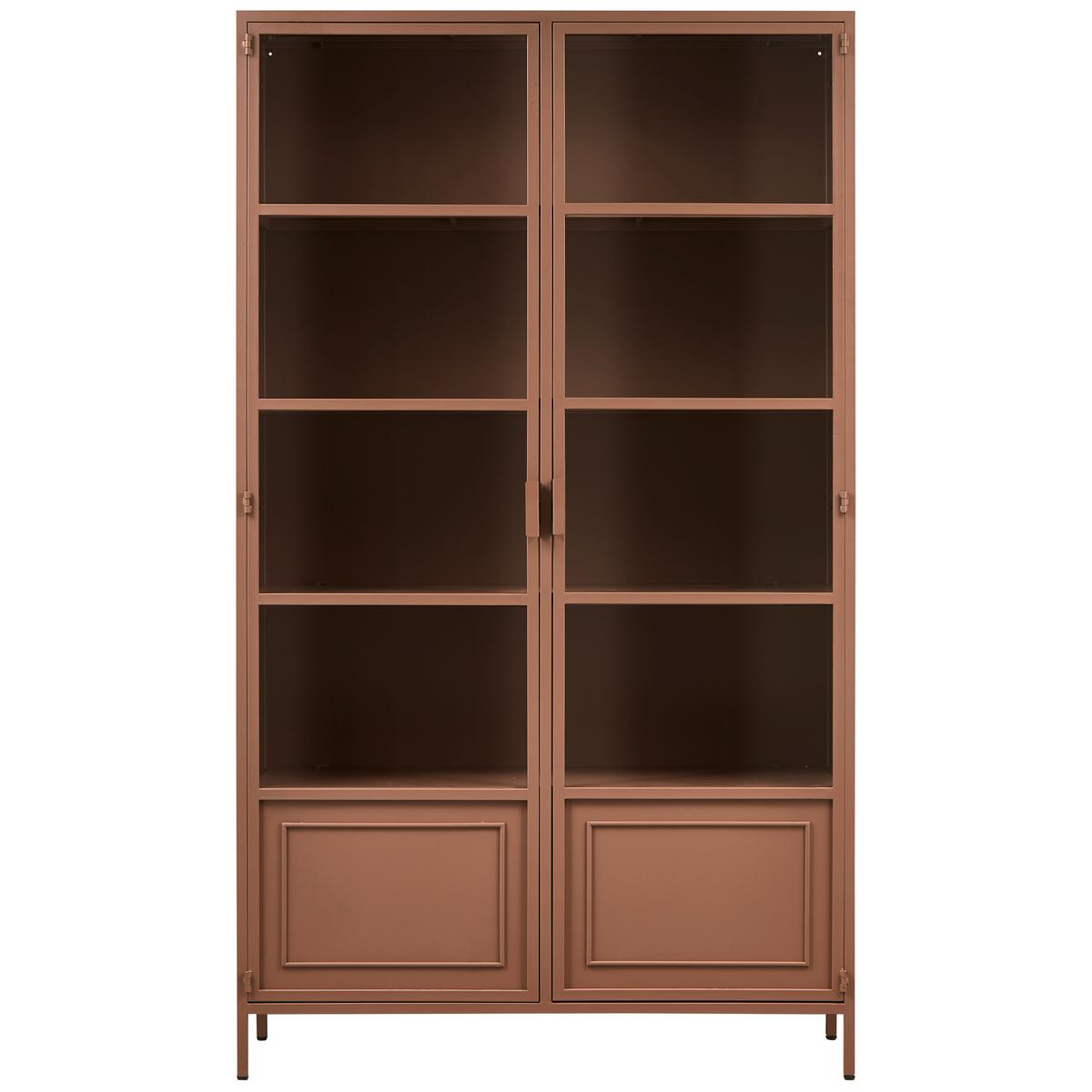 Vitrine Ronja Braun B: 110 Cm - Braun, Design, Glas/Metall (110/189/43cm) - Livetastic