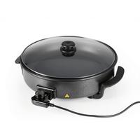 Party-pfanne Elektrisch 12316 Party-Pfanne Elektrisch - Schwarz, Basics, Glas/Kunststoff (41/45/17,5cm)