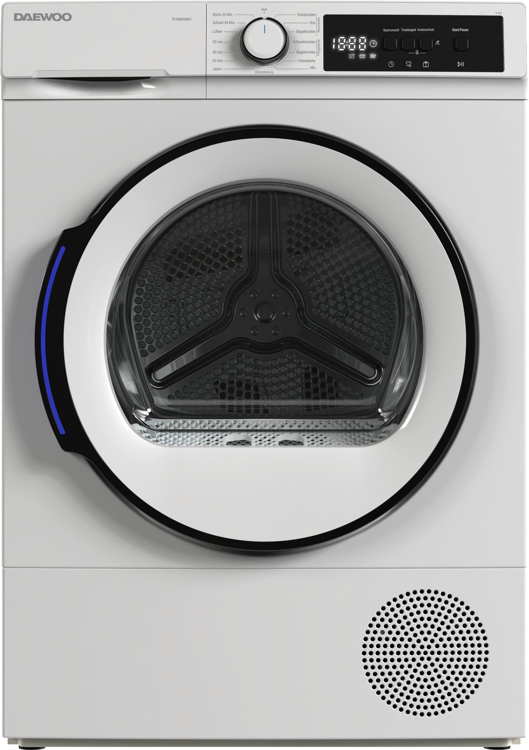 Wärmepumpentrockner 10840717 - Td-B0gp1wd0-De - Weiß, Basics, Glas/Kunststoff (59.6/84.5/60.9cm) - Daewoo