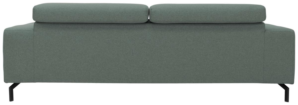 3-sitzer-sofa Cunelli Türkis Webstoff - Schwarz/Hellblau, Design, Textil (238/79/104cm) - MID.YOU