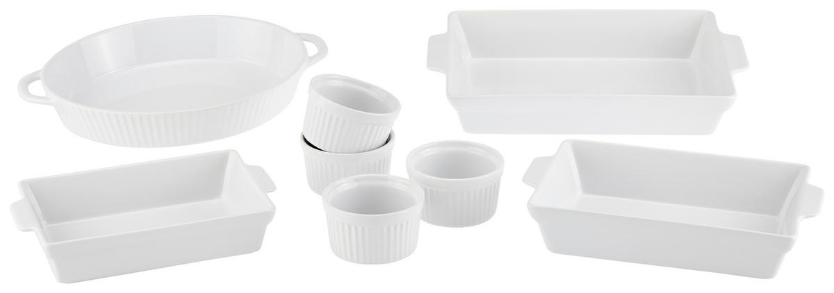 Auflaufform Keramik Josi BxHxT: ca. 23x4,5x14 cm - Weiß, KONVENTIONELL, Keramik (23/4,5/14cm) - James Wood