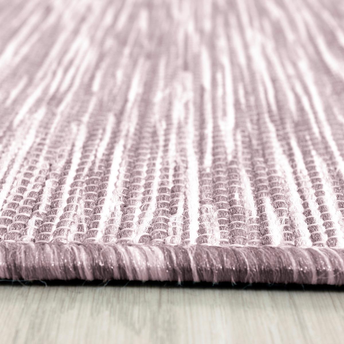 Flachwebeteppich Pink Naturfaser Mambo 120x170 Cm - Pink, KONVENTIONELL, Textil (120/170cm)