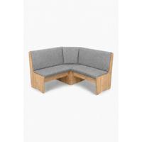 Eckbank Lüdge Webstoff dunkelgrau, 125x125cm - Dunkelgrau/Eiche Artisan, ROMANTIK / LANDHAUS, Holzwerkstoff/Textil (125/125cm)