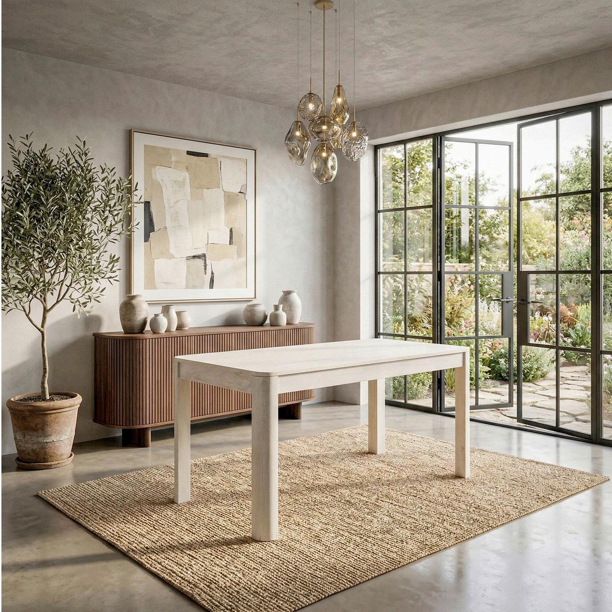 ESSTISCH Weiß L: 120cm - Weiß, Design, Holz (120/76/60cm) - Livetastic