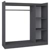 Kleiderschrank Palosa Anthrazit B: 124 cm - Anthrazit, Design, Holzwerkstoff (124/120/35cm) - MID.YOU