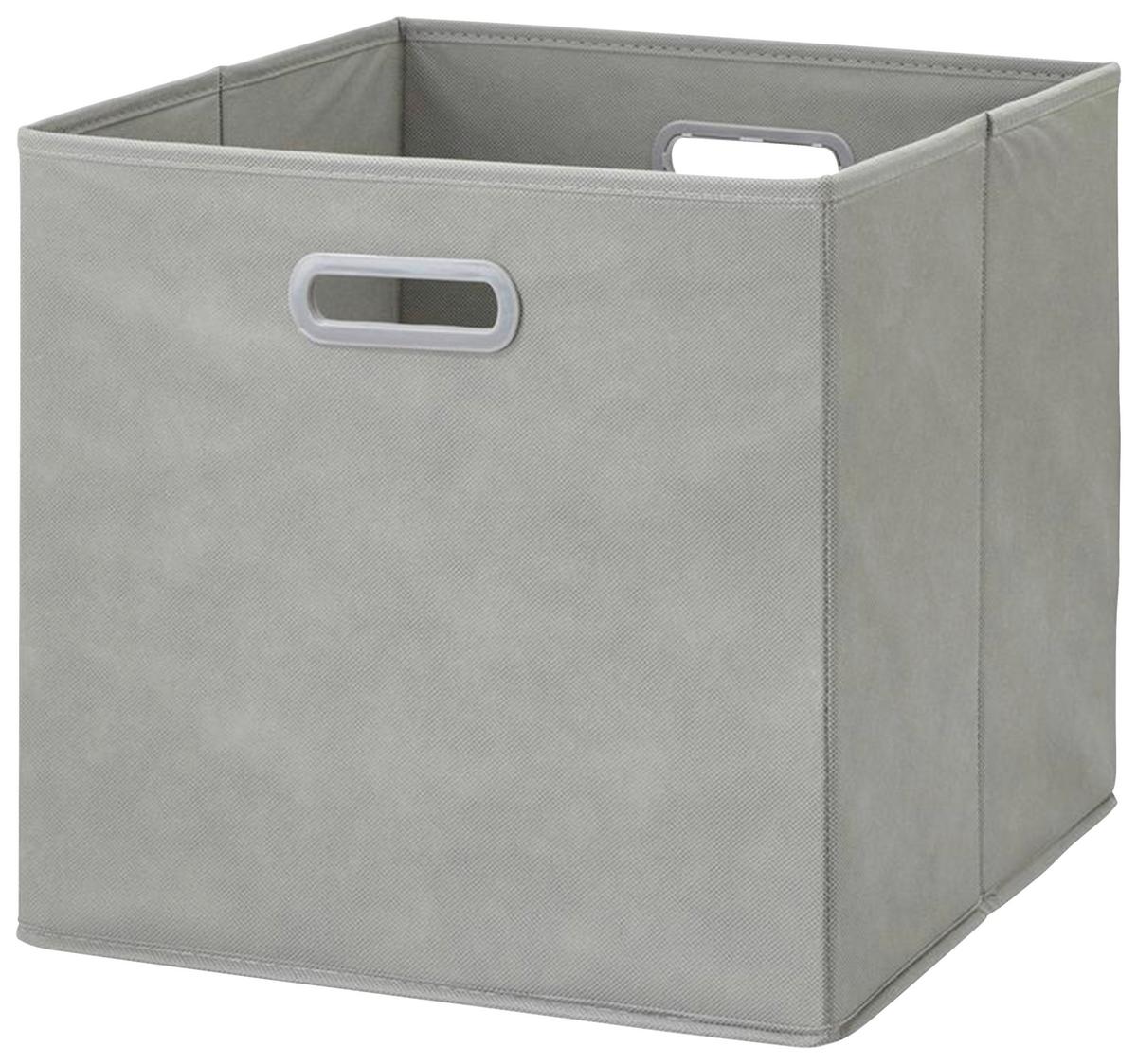 Skládací krabice Elli, 33/33/32cm - šedá, Konvenční, karton/textil (33/33/32cm) - Mömax