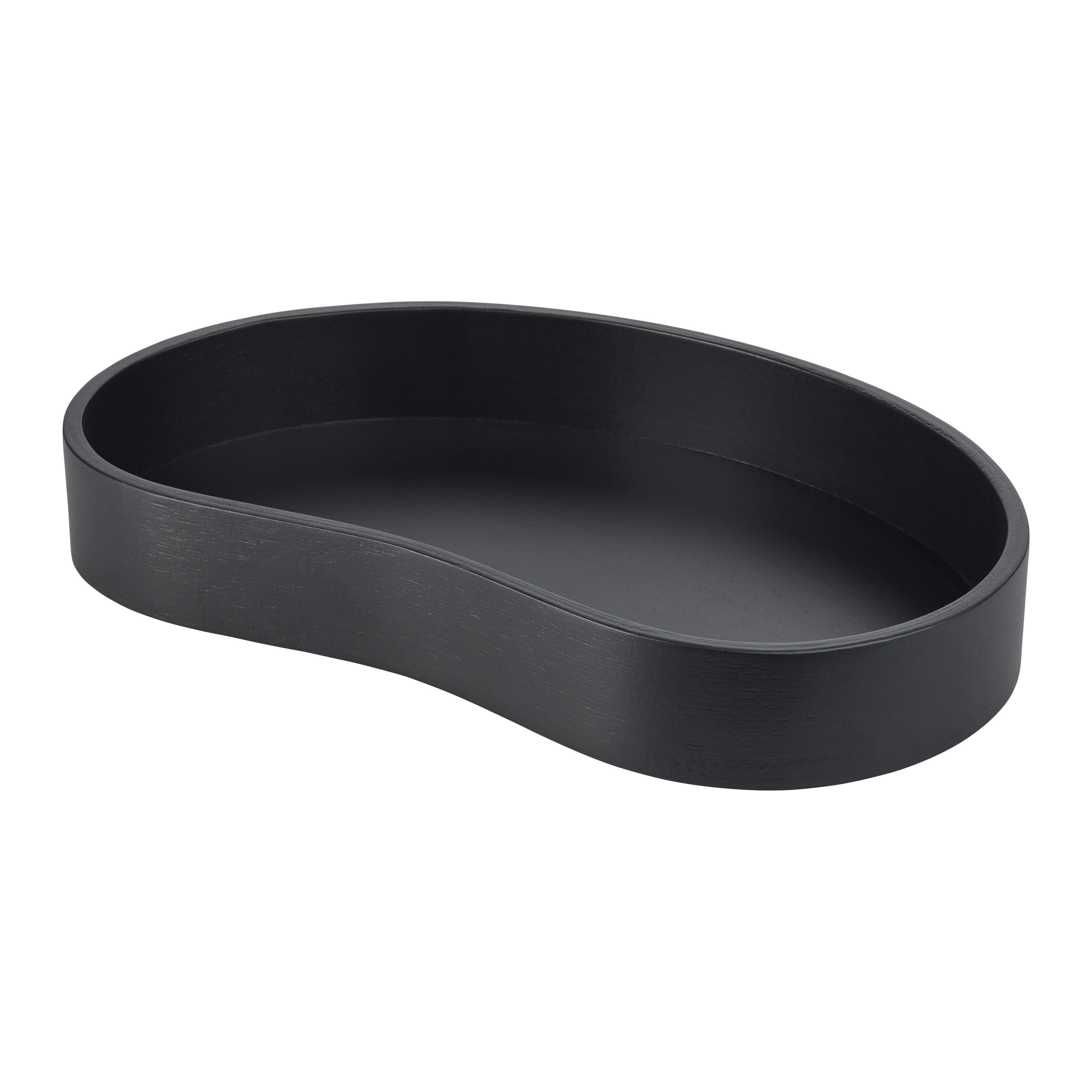 Dekorační podnos Fiona - černá, Basics, dřevo (26/16,5/3,5cm) - Modern Living