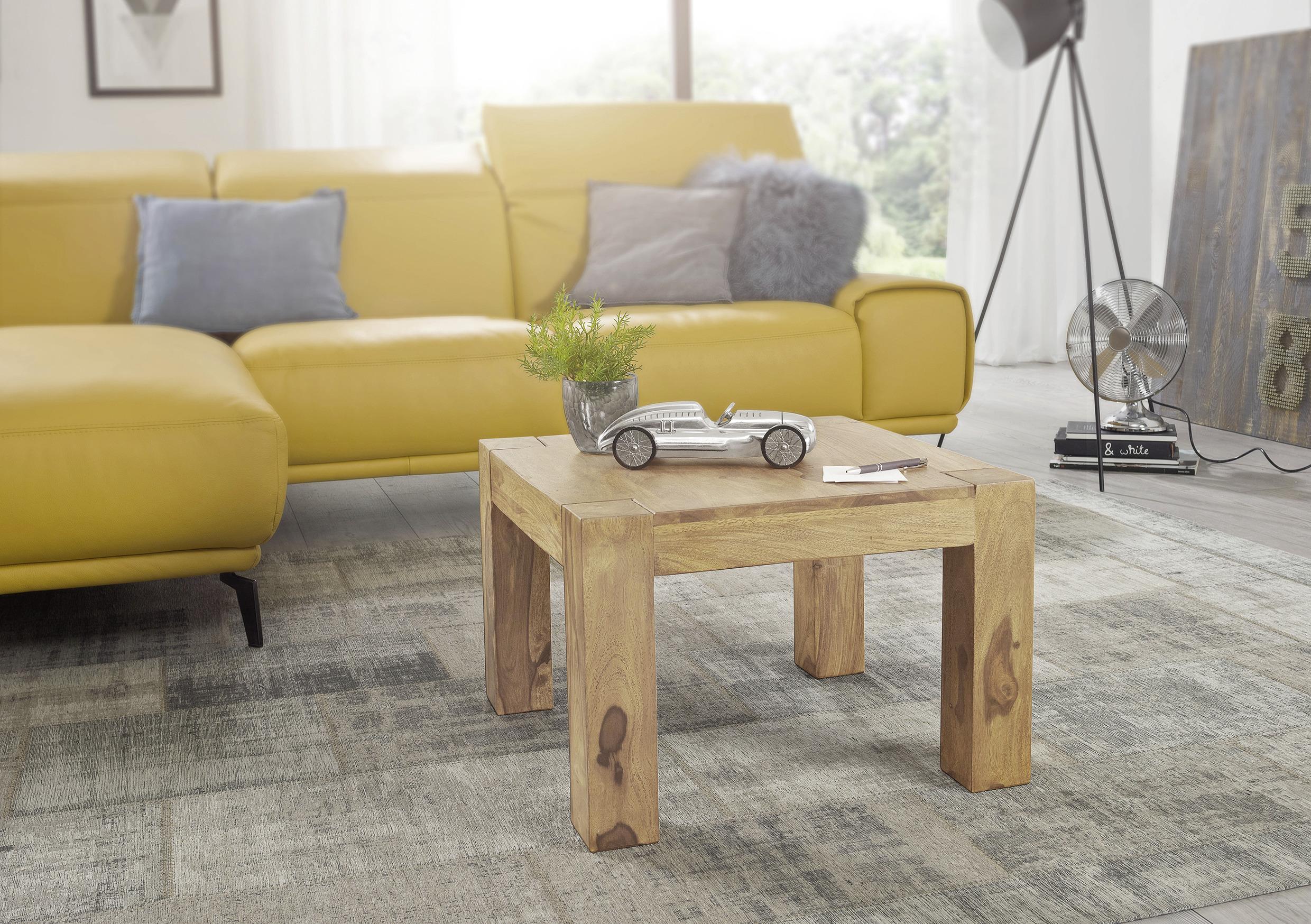 Couchtisch Holz Massiv Mumbai, Akazie - Akaziefarben, Design, Holz (60/60/40cm) - MID.YOU