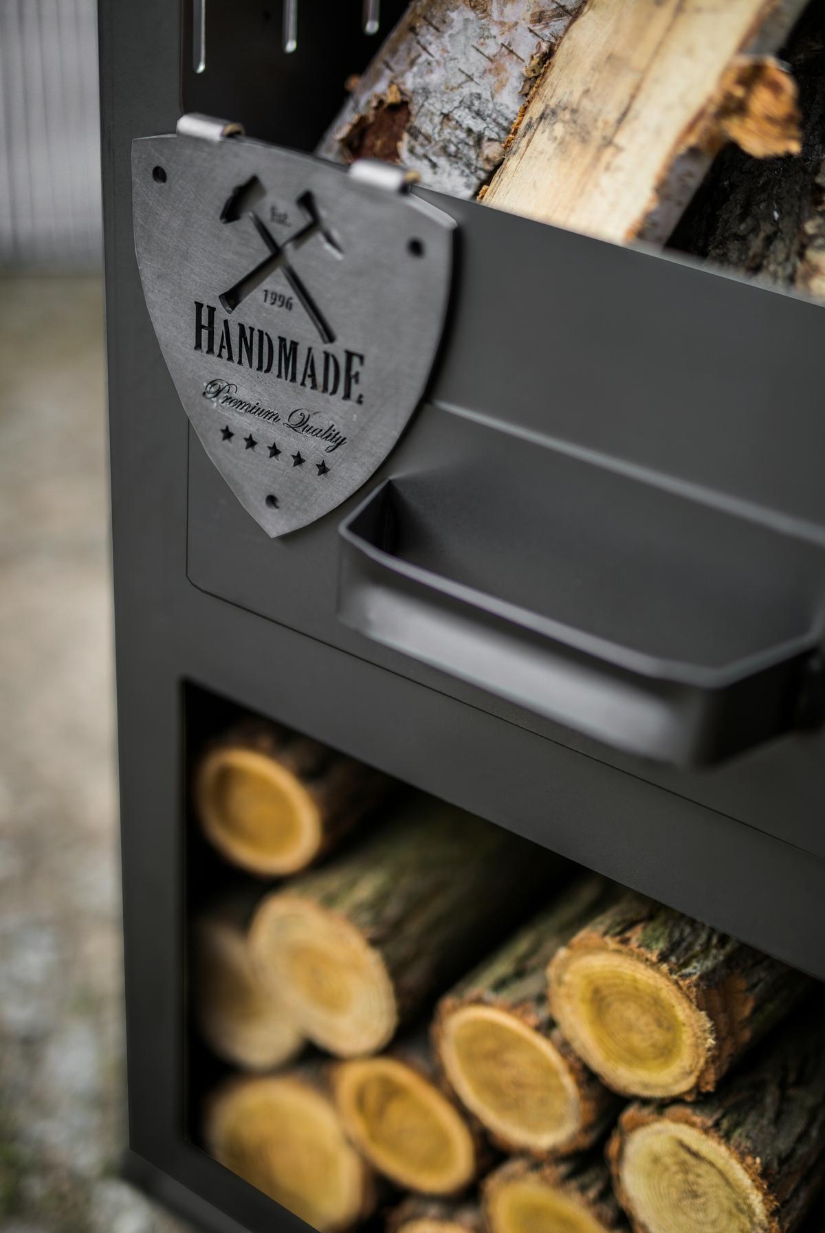 Kaminofen Terrassenofen Rosa - Schwarz, Basics, Metall (40/150/40cm)