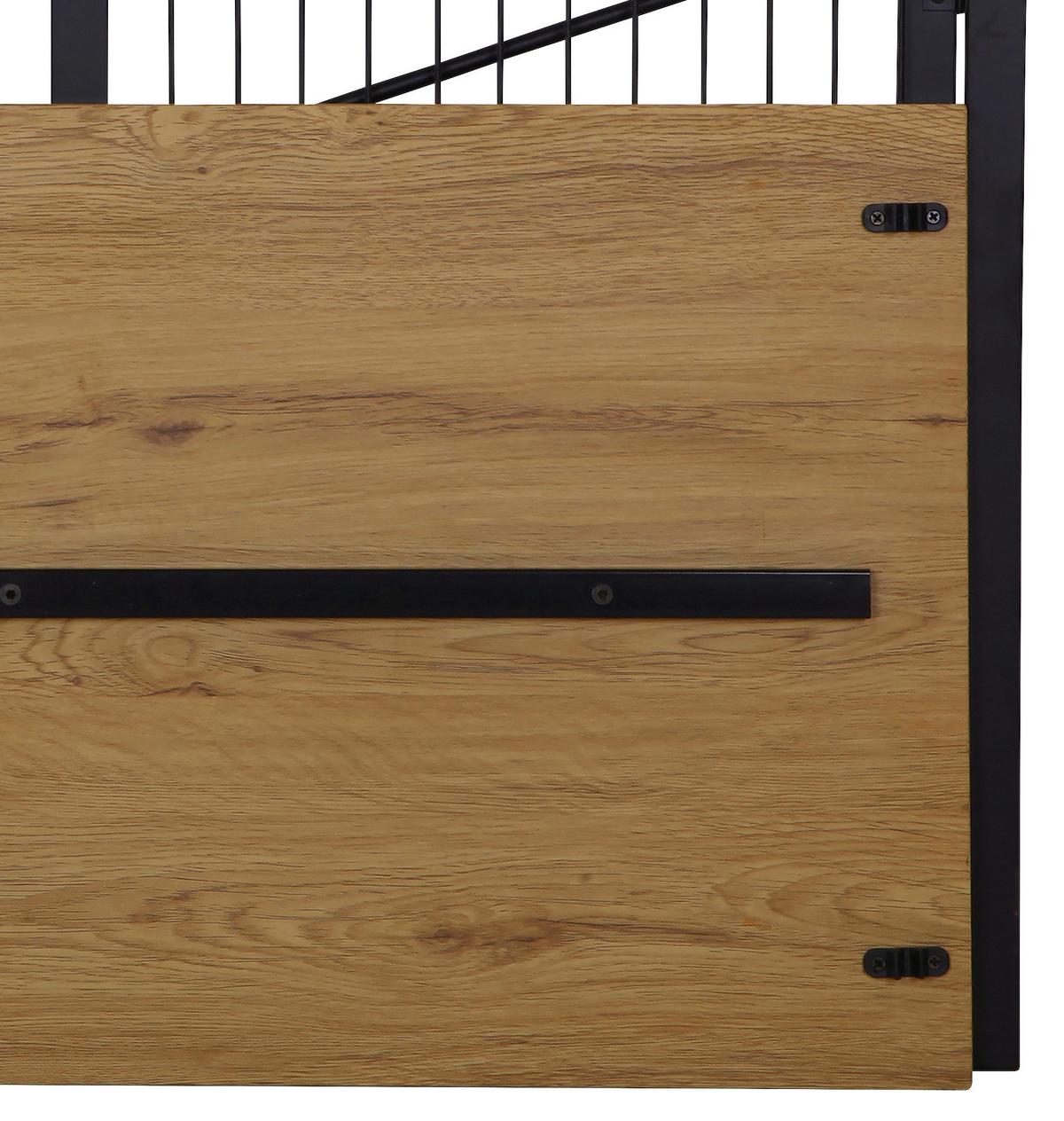 Schreibtisch Klappbar B 100cm H 75cm, Klapp, Eiche/Schwarz - Eichefarben/Schwarz, MODERN, Holzwerkstoff/Metall (100/75/50cm)