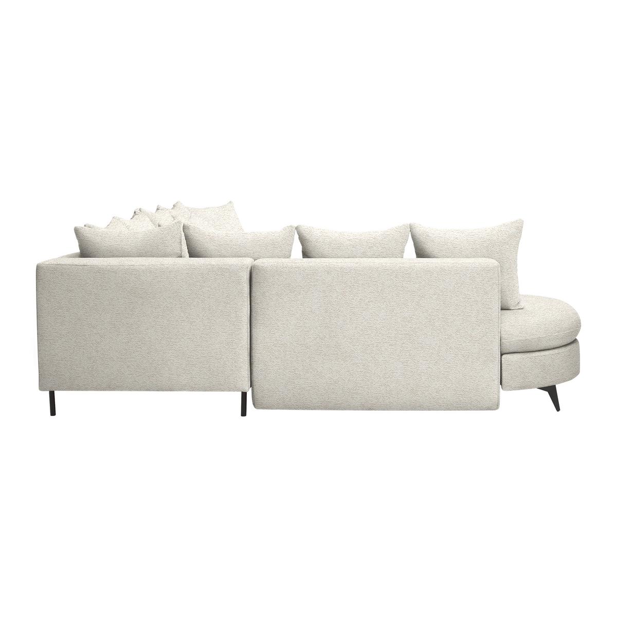 Rohová sedačka AXEL, levá, béžová tkanina - černá/béžová, Moderní, kov/textil (250/87/291cm) - Mömax