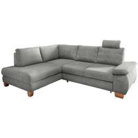 Eckschlafsofa Positano Hellgrau S: 206x261 cm - Wildeiche/Hellgrau, MODERN, Textil (206/261cm) - Livetastic