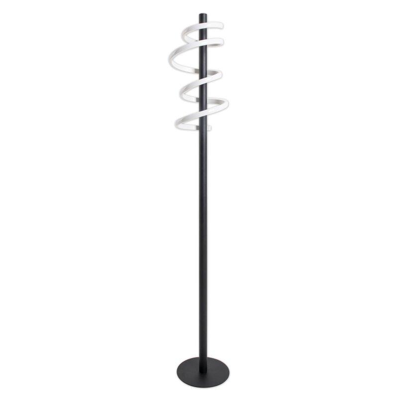 LED-Stehlampe Belleza dimmbar Weiß/Chromfarben/Schwarz - Chromfarben/Schwarz, Design, Kunststoff/Metall (21/140cm) - Näve