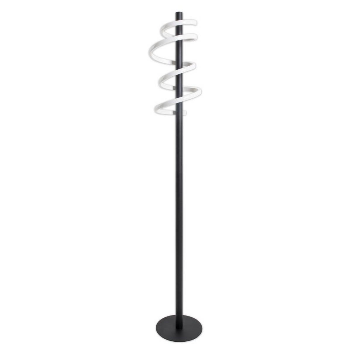 LED-Stehlampe Belleza dimmbar Weiß/Chromfarben/Schwarz - Chromfarben/Schwarz, Design, Kunststoff/Metall (21/140cm) - Näve