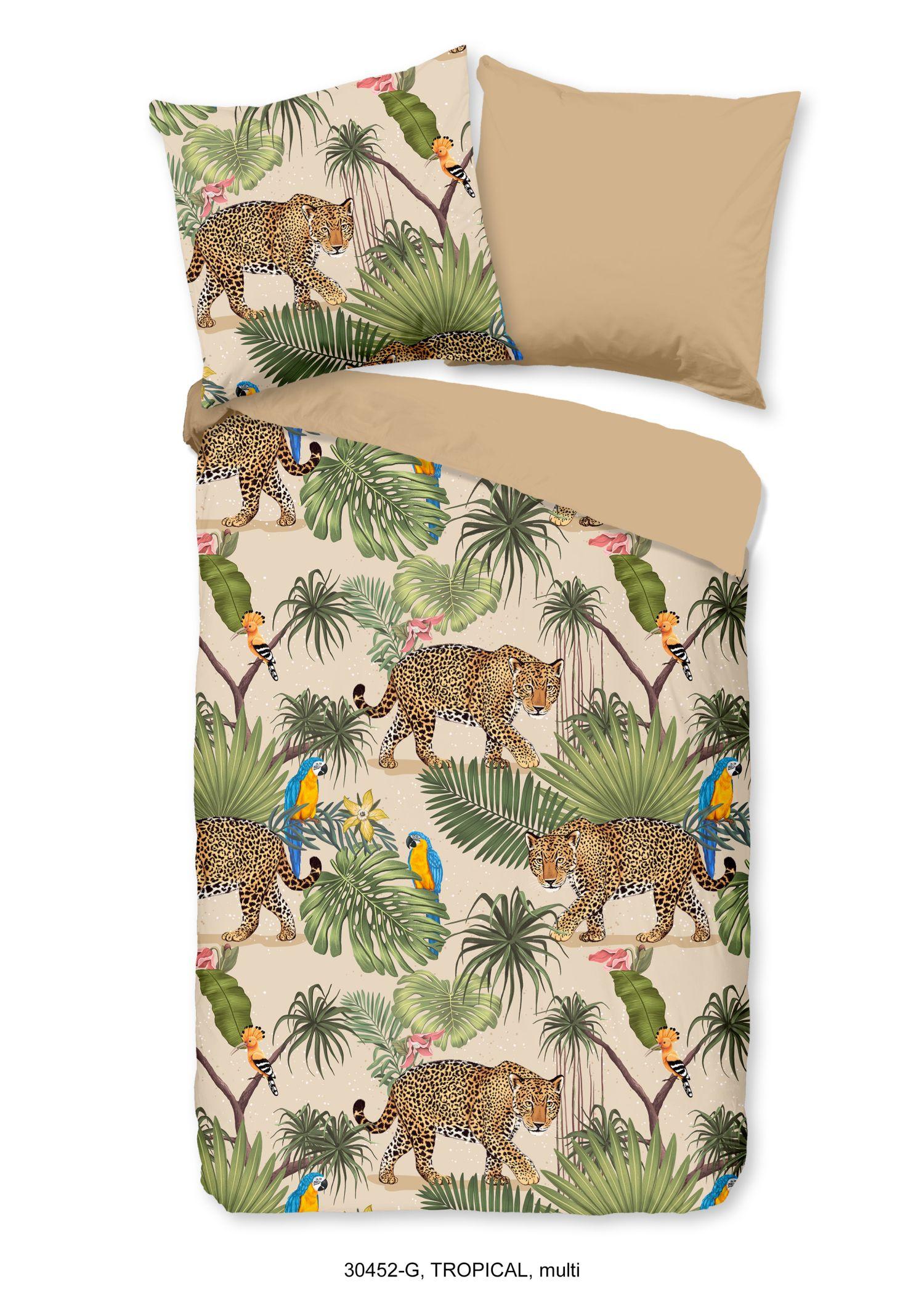 Kinderbettwäsche Tropical Multicolor 140x200 cm - Multicolor, Textil (140/200cm)