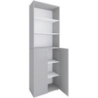 Aktenschrank Lona Grau, Weiß B: 70 Cm - Weiß/Grau, Design, Holzwerkstoff (70/220/39cm) - MID.YOU