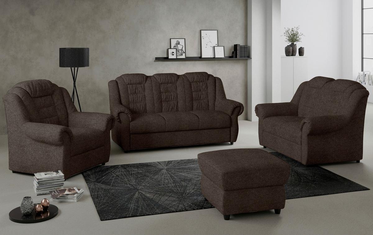 Polstersessel Boston Braun Chenille - Schwarz/Braun, KONVENTIONELL, Textil (104/102/101cm) - Livetastic