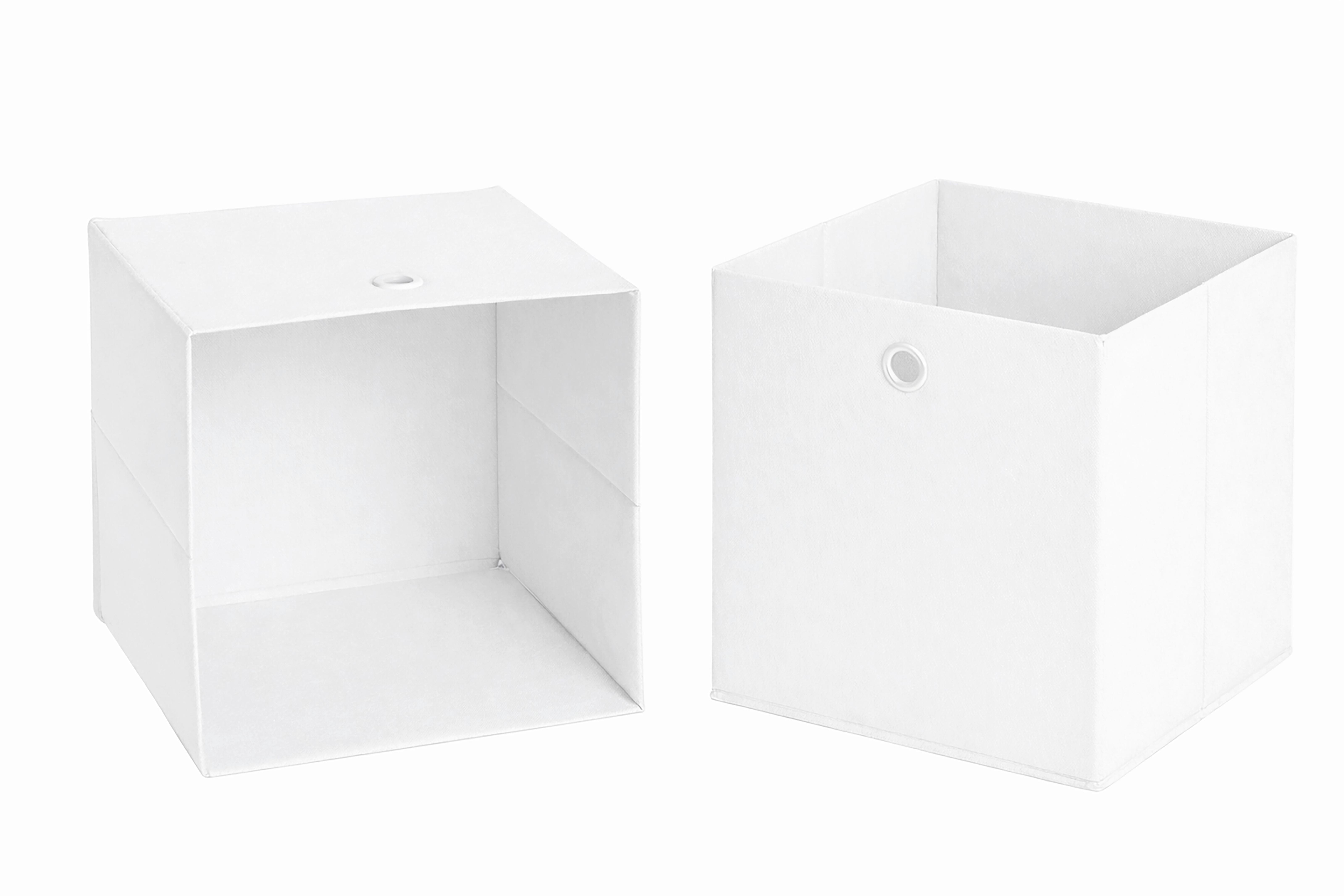 Faltbox Arezzo Weiß B: 32cm - Weiß, MODERN, Textil (32/32/32cm) - MID.YOU