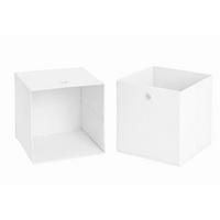 Faltbox Arezzo Weiß B: 32cm - Weiß, MODERN, Textil (32/32/32cm) - MID.YOU