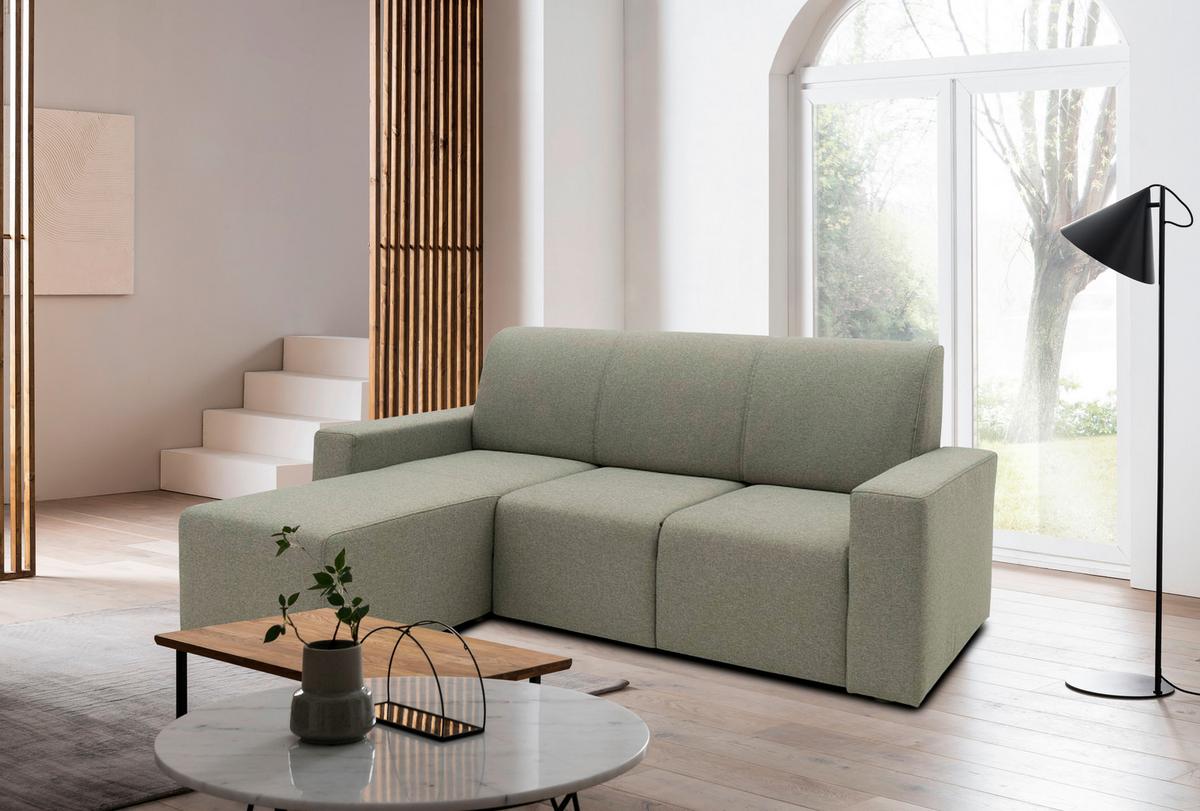 Ecksofa Looks Graubraun B: 222 cm - Graubraun/Schwarz, Design, Textil (222/150/88cm) - LOOKS by W.Joop