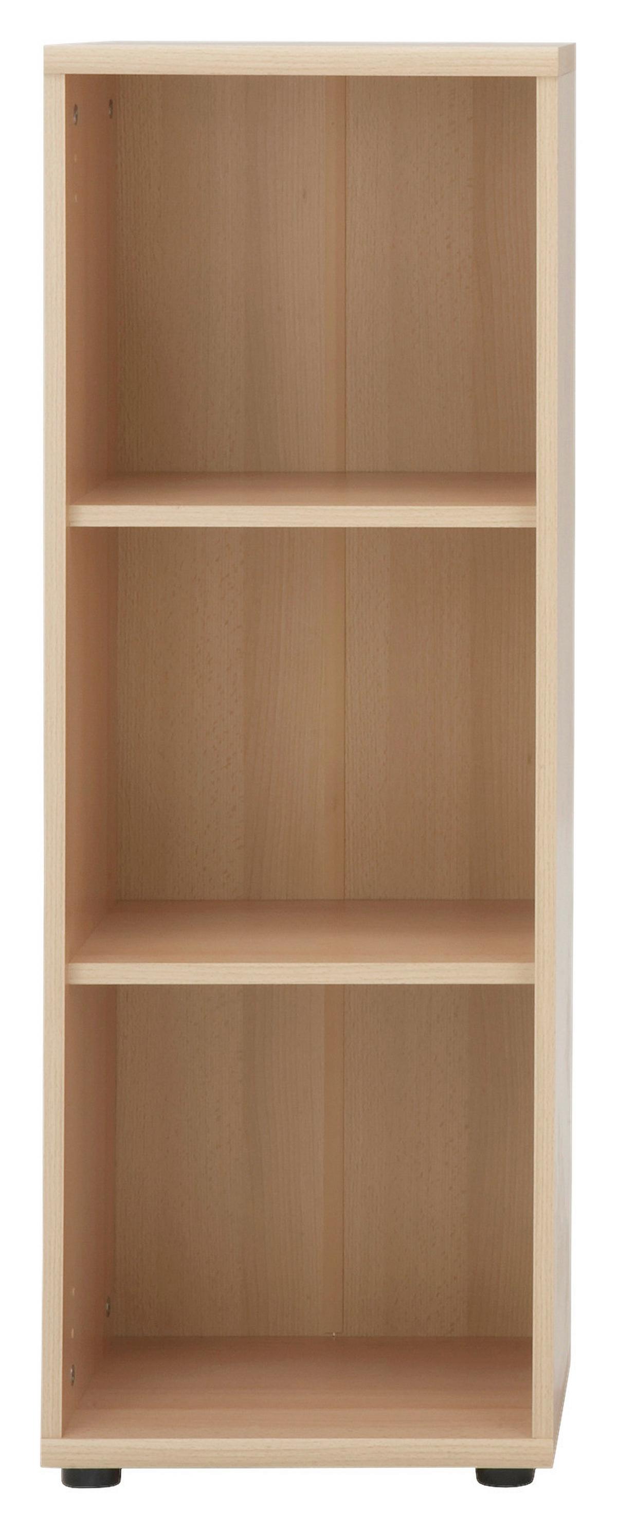 AKTENREGAL SERIE 200 B: 39,3 CM BUCHE - Buchefarben/Schwarz, Basics, Holzwerkstoff (39,3/110,9/34,5cm) - MID.YOU