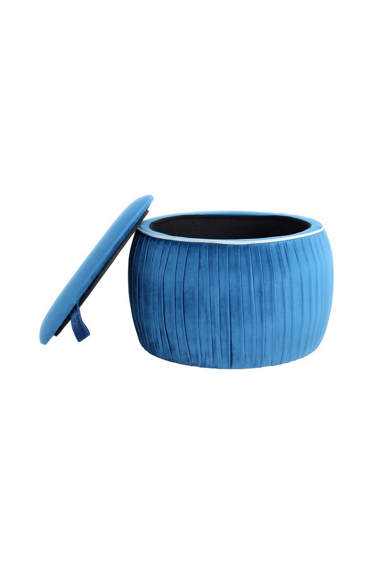 Hocker Adoree Bau B: 63 Cm - Blau, Design, Textil (63cm) - Kayoom
