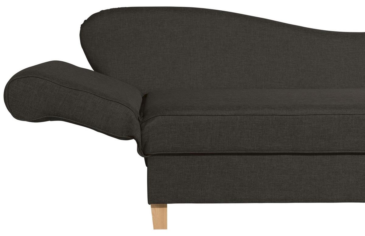 Recamiere Selma Braun Links Mit Bettkasten+schlaffunktion - Dunkelbraun/Buchefarben, Design, Textil (190/88/82cm) - Max Winzer