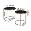 Satztisch 2-Teiliges Set Schwarz - Schwarz/Kupferfarben, Design, Glas/Metall (50/50/50cm) - Livetastic Satztisch 2-Teiliges Set Schwarz - Schwarz/Kupferfarben, Design, Glas/Metall (50/50/50cm) - Livetastic