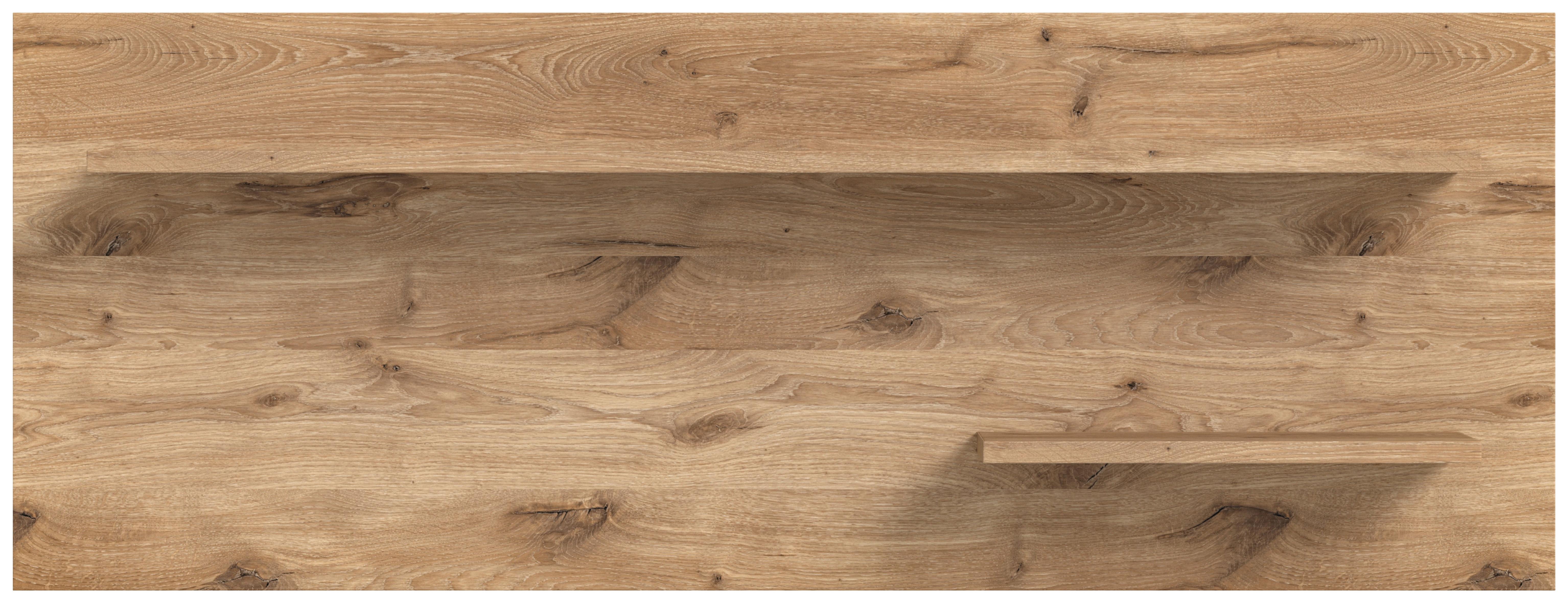 Wandboard Woody Nox Oak B: 160 cm - Anthrazit, Natur, Holzwerkstoff (160/60/20cm) - MID.YOU