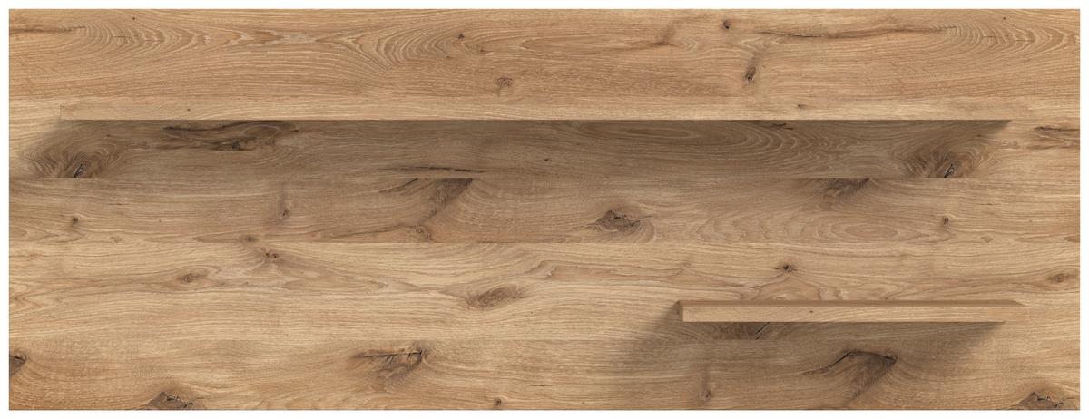 Wandboard Woody Nox Oak B: 160 Cm - Anthrazit, Natur, Holzwerkstoff (160/60/20cm) - MID.YOU