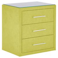 Nachtkästchen Grün H: 60 cm Kleopatra - Grün, KONVENTIONELL, Holzwerkstoff/Kunststoff (56/60/41cm) - Ondega