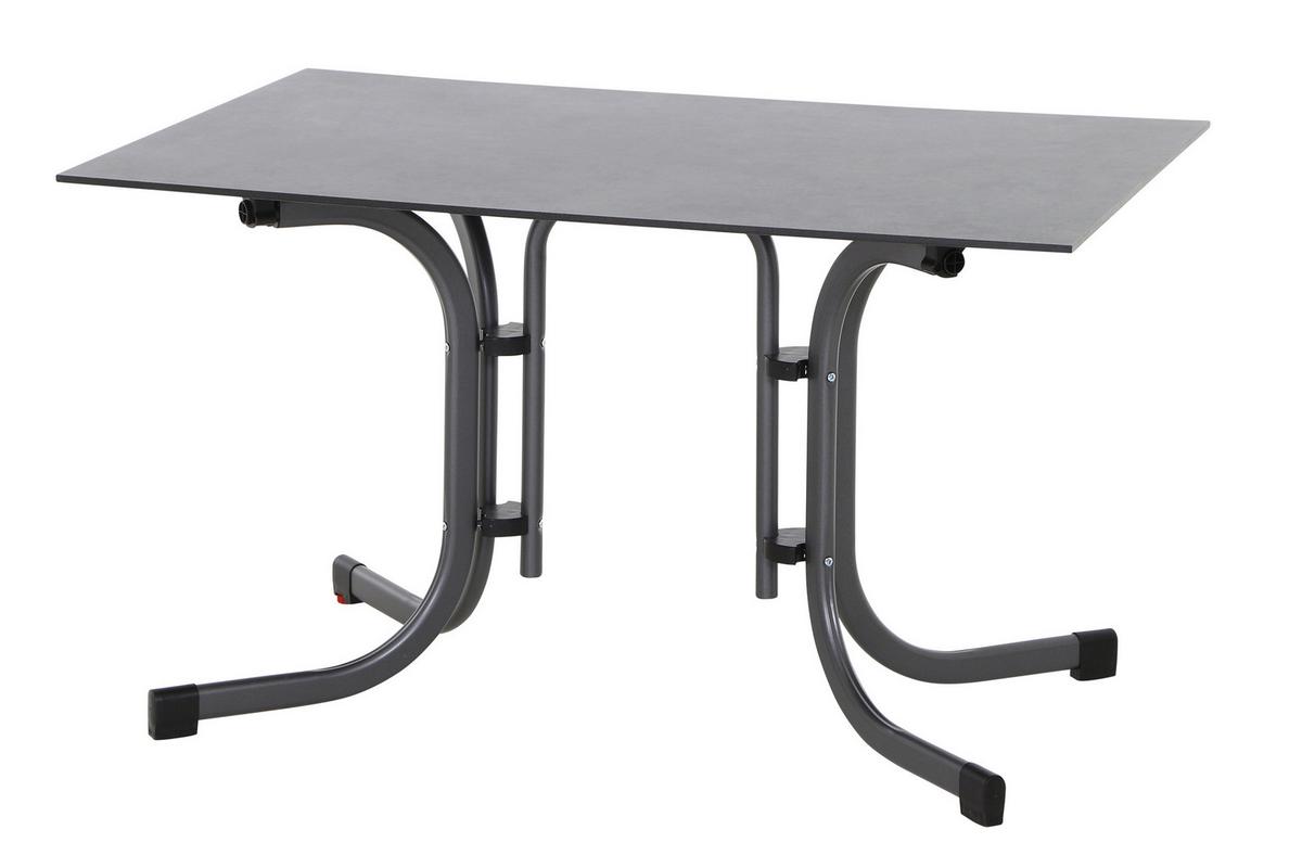 Gartentisch Klappbar Metall/Holzwerkstoff L 120 cm - Anthrazit, KONVENTIONELL, Holzwerkstoff/Kunststoff (120/80/71cm) - Siena Garden
