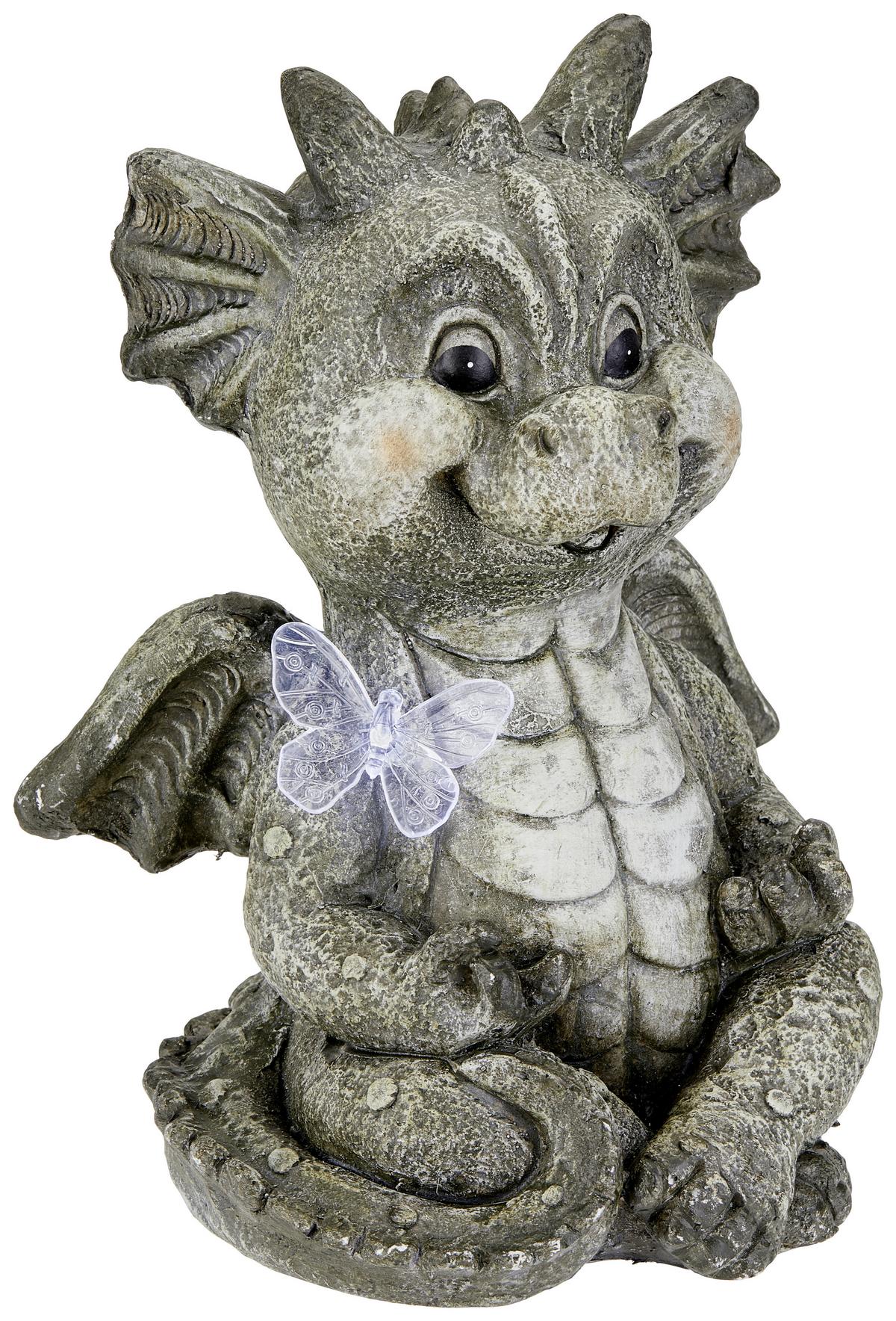 Dekor Sárkány Barry - szürke, Konventionell, kő (25/34/21cm) - Ondega