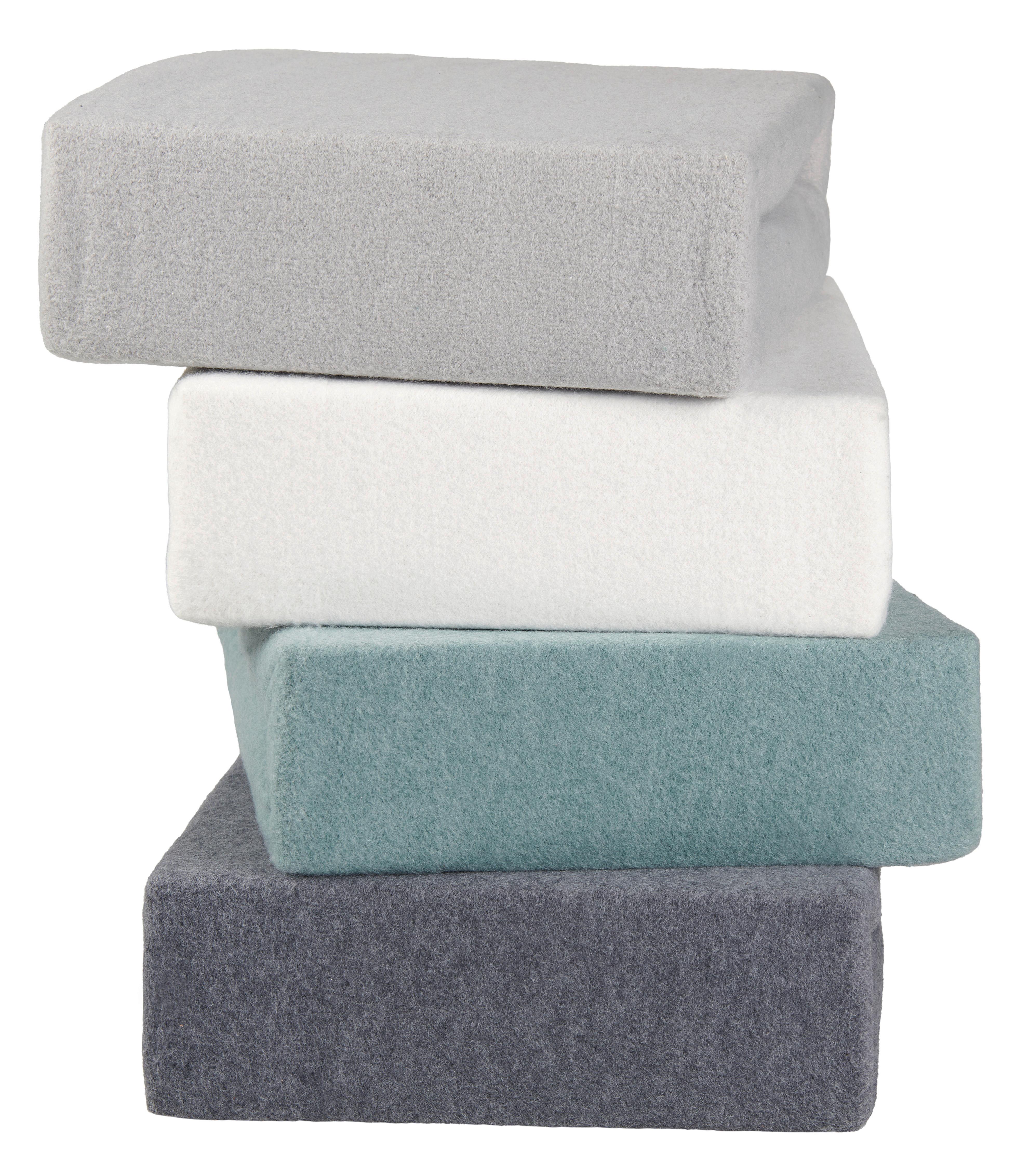 Prostěradlo Flauschi, 140/200cm - barvy stříbra/jadeitově zelená, textil (140/200cm) - Modern Living