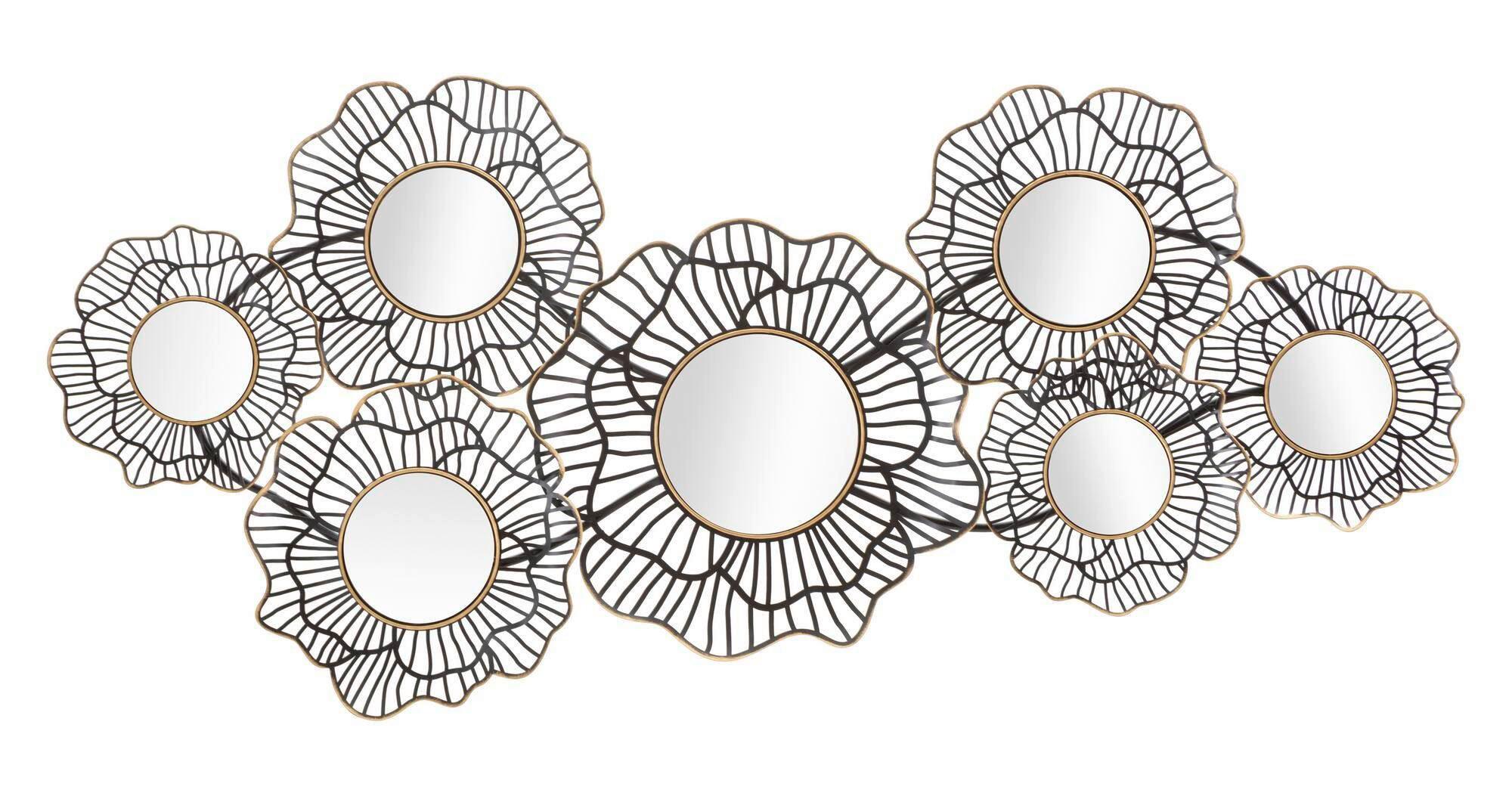 Wanddeko Osaka With M Goldfarben, Schwarz B: 121 Cm - Goldfarben/Schwarz, Basics, Metall (121/56/5cm)