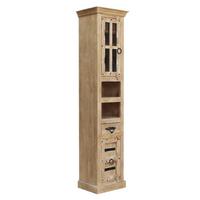 HOCHSCHRANK Naturfarben B: 44cm - Naturfarben, Design, Glas/Holz (44/188/35cm) - MID.YOU