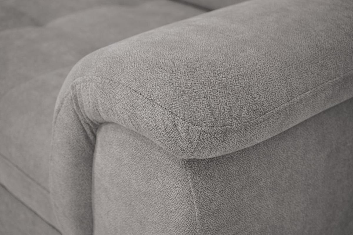 Rohová sedačka FALCO, levá, šedohnědá žinylka,2x op.hlavy - černá/šedohnědá, Konvenční, dřevo/kompozitní dřevo (183/251cm) - Ondega