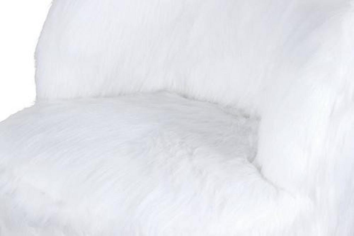 Kinderstuhl Gepolstert mit Kunstfell-Bezug - Weiß, Basics, Holz/Kunststoff (47/45/47cm) - Kayoom