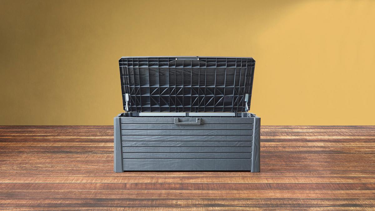 Kissenbox Florida - Anthrazit, Basics, Kunststoff (148/60/72cm)